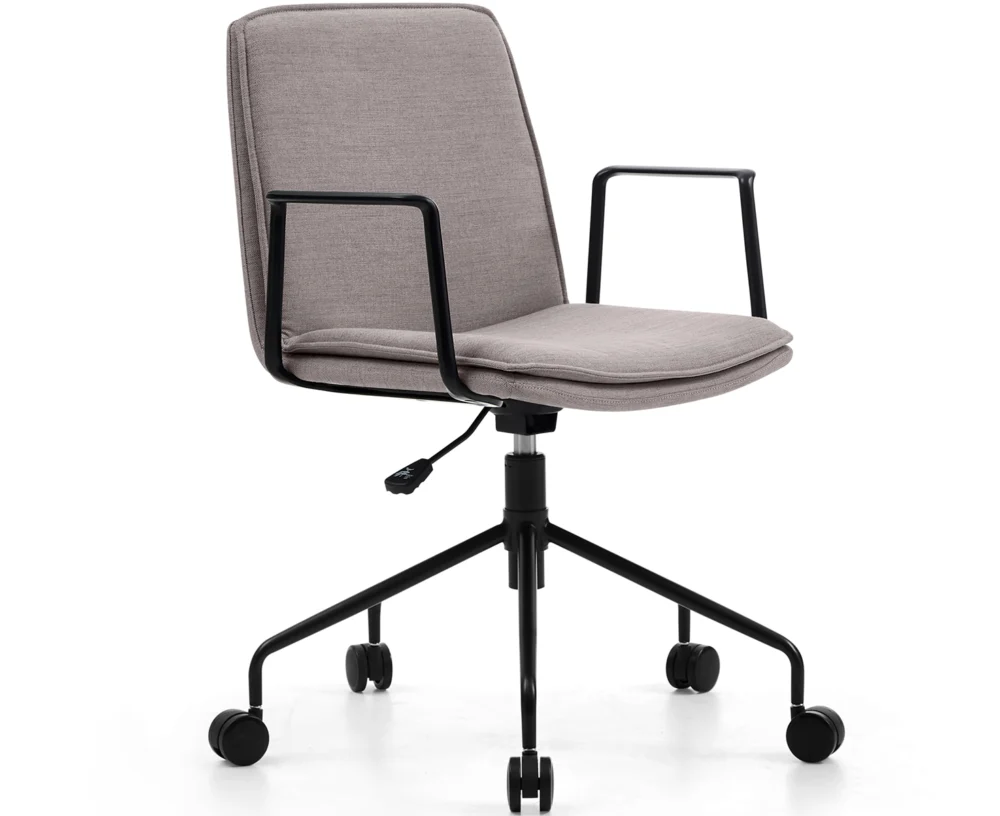 LUNA FABRIC LOW BACK CHAIR-BEIGE