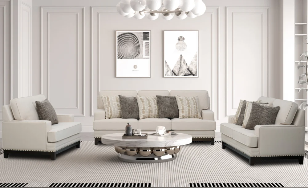 MARISA 6/7 SEATER FABRIC SOFA- CREAM