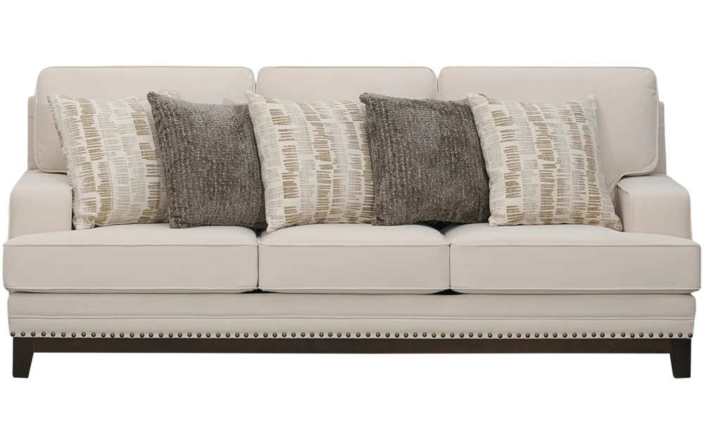 MARISA 6/7 SEATER FABRIC SOFA- CREAM - Image 4