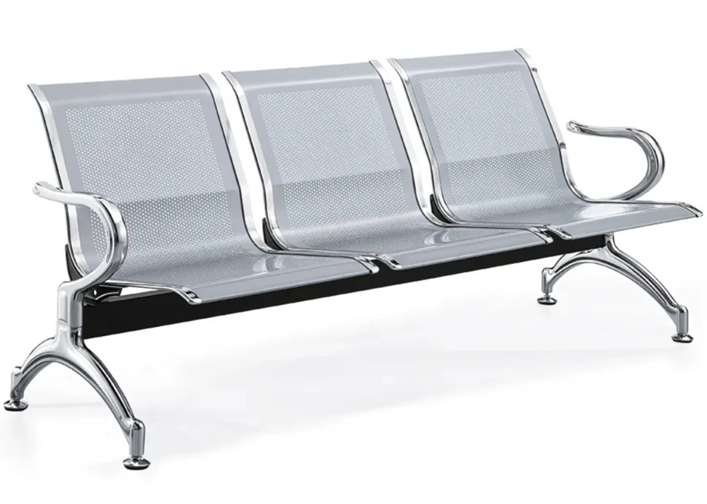 3 SEATER LINK CHAIR WITHOUT PAD- GREY (ST820 1)