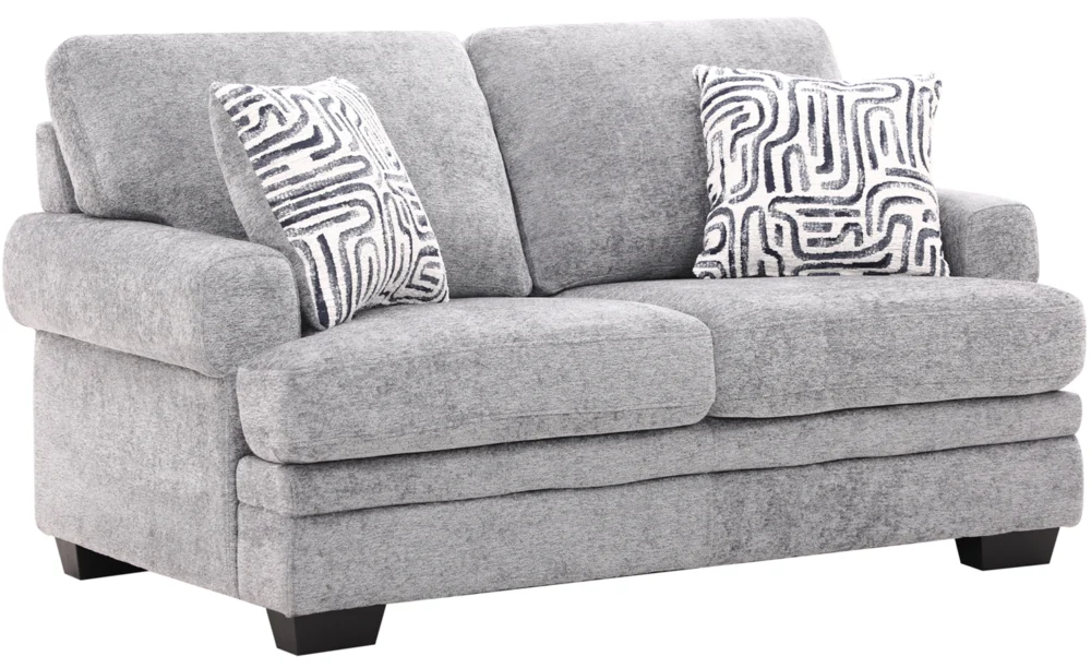 ORLEANS 6/7 SEATER FABRIC SOFA- DARK GREY - Image 5