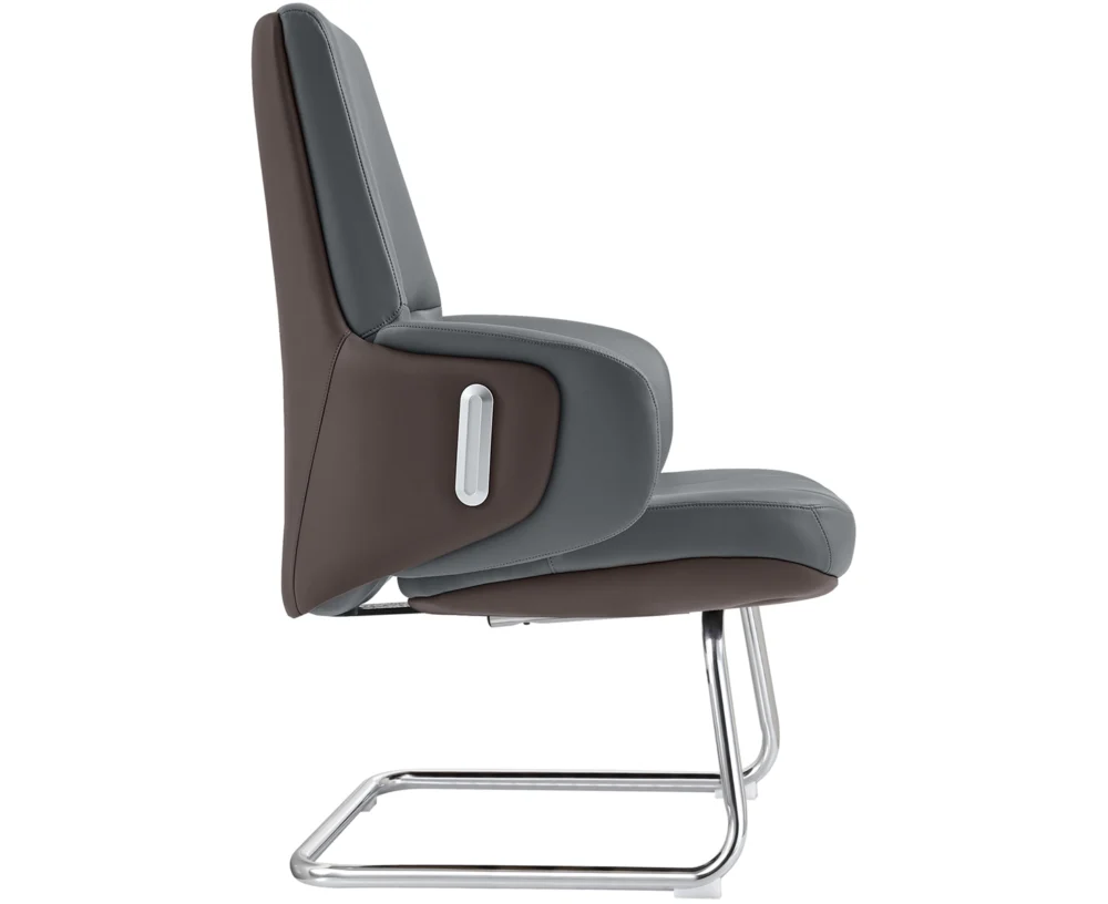 OZAI EXECUTIVE VISITOR CHAIR- BROWN/GREY - Image 2