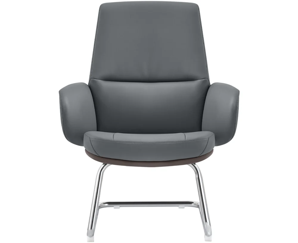 OZAI EXECUTIVE VISITOR CHAIR- BROWN/GREY