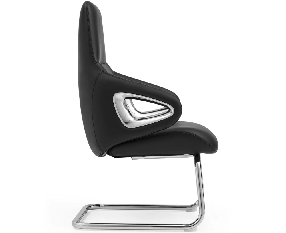 TESLA EXECUTIVE VISITOR CHAIR- BLACK - Image 4