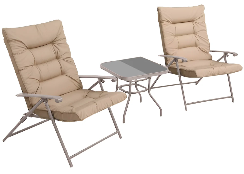JADE PATIO SET- BROWN (TABLE + 2 CHAIRS) - Image 6