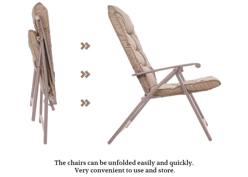 JADE PATIO SET- BROWN (TABLE + 2 CHAIRS) - Image 2
