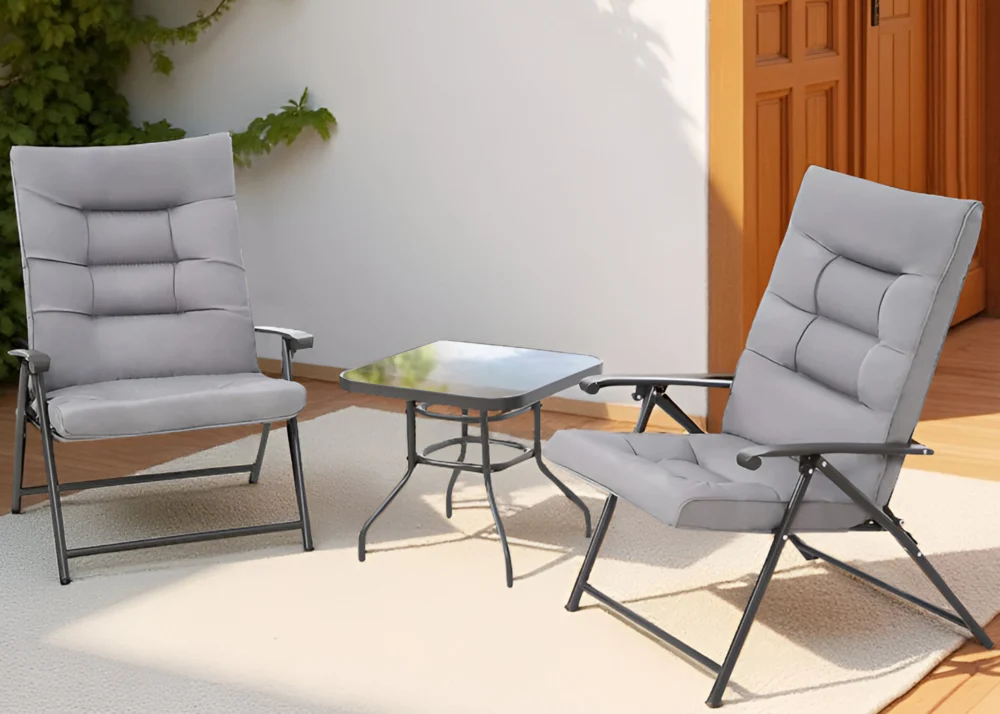JADE PATIO SET - GREY (TABLE + 2 CHAIRS)