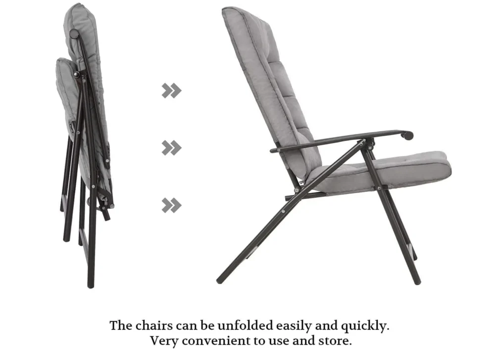 JADE PATIO SET - GREY (TABLE + 2 CHAIRS) - Image 2