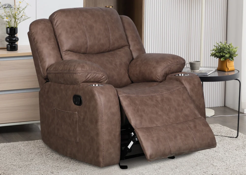 MALTA SINGLE RECLINER- BROWN (DT3125B-20)