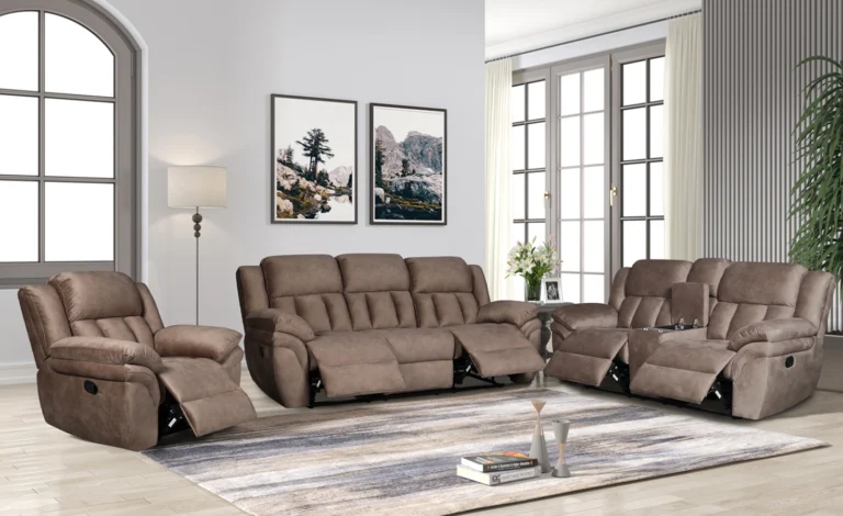 MONTANE 6 SEATER RECLINER SOFA-BROWN