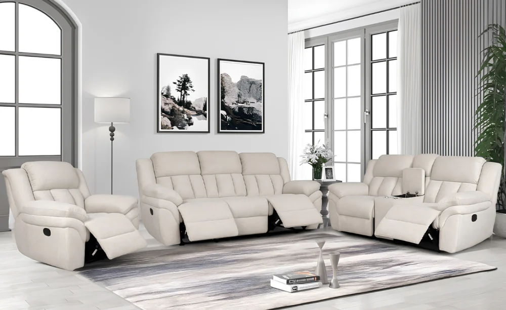 MONTANE 6/7 SEATER RECLINER SOFA-BEIGE