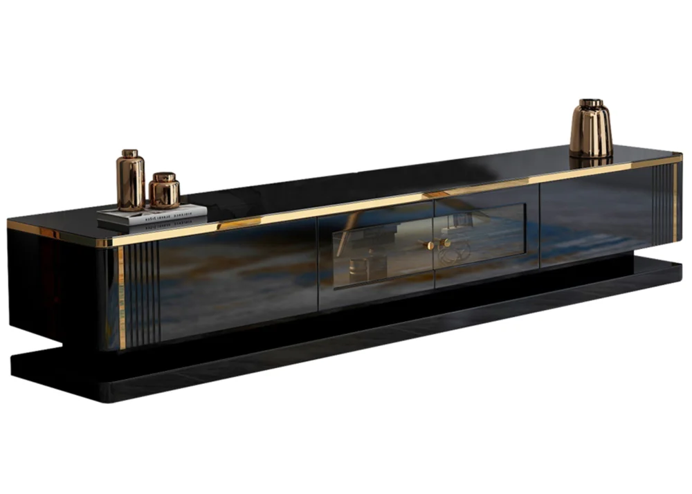 TV STAND- BLACK/GOLD (90432) - Image 2
