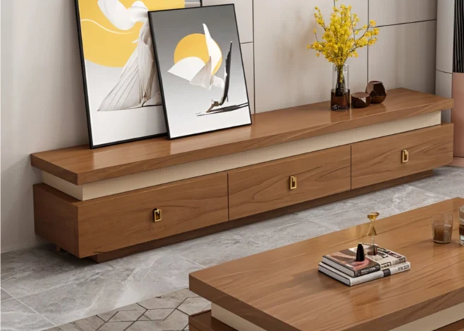 TV STAND- BROWN/BEIGE (92392)