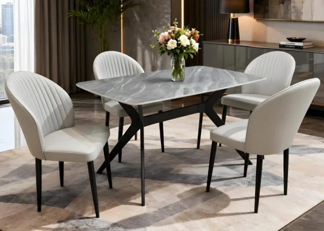 4 SEATER DINING SET (LDT072/LDC1022)