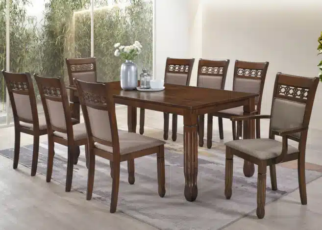 8 SEATER DINING SET- CHESTNUT (AC 4222T-001)