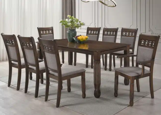 8 SEATER DINING SET- DARK OAK (AC 4222T-001)