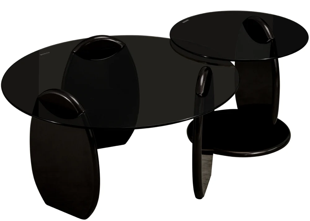 COFFEE TABLE SET- BLACK (6899) - Image 3