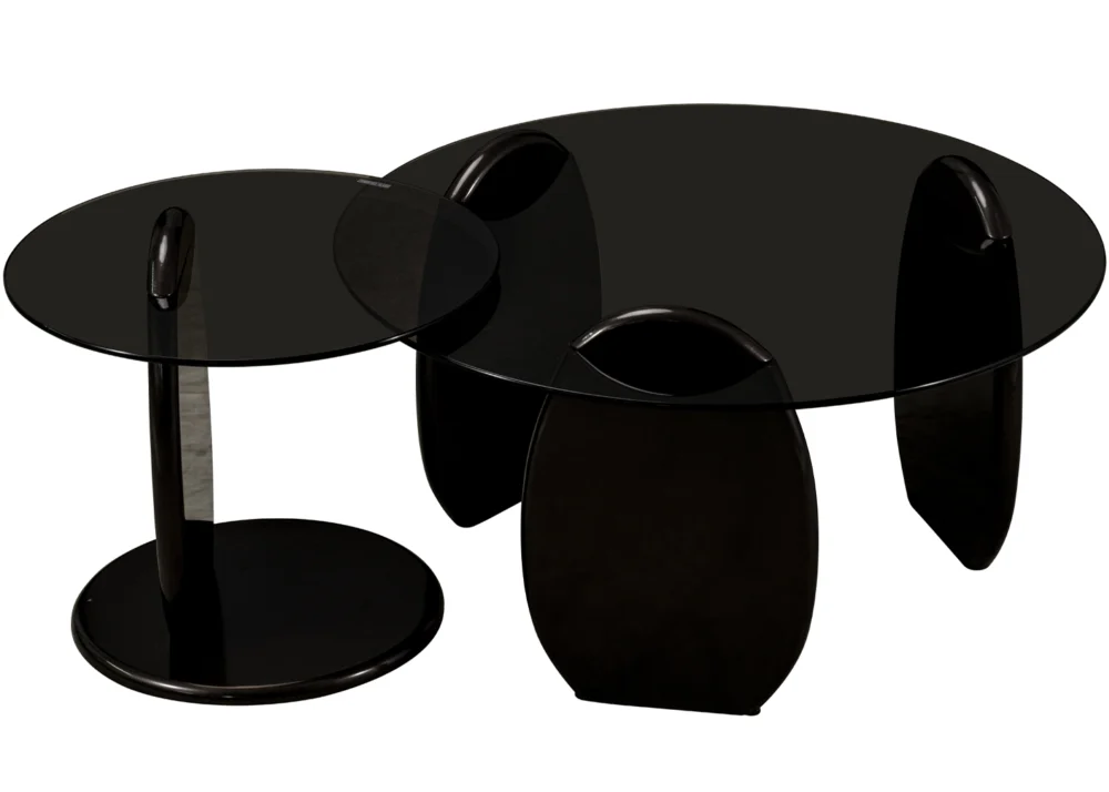 COFFEE TABLE SET- BLACK (6899) - Image 2