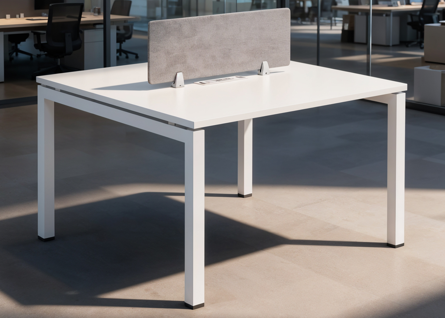 2 SEATER WORKSTATION- SNOW WHITE (98FBS202)