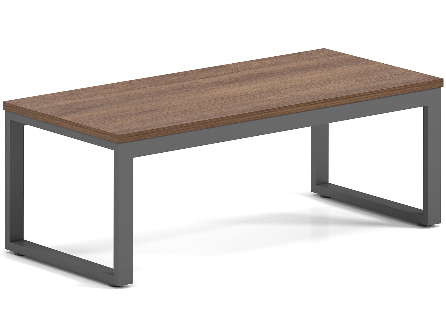 COFFEE TABLE- BROWN OAK & DARK GREY
