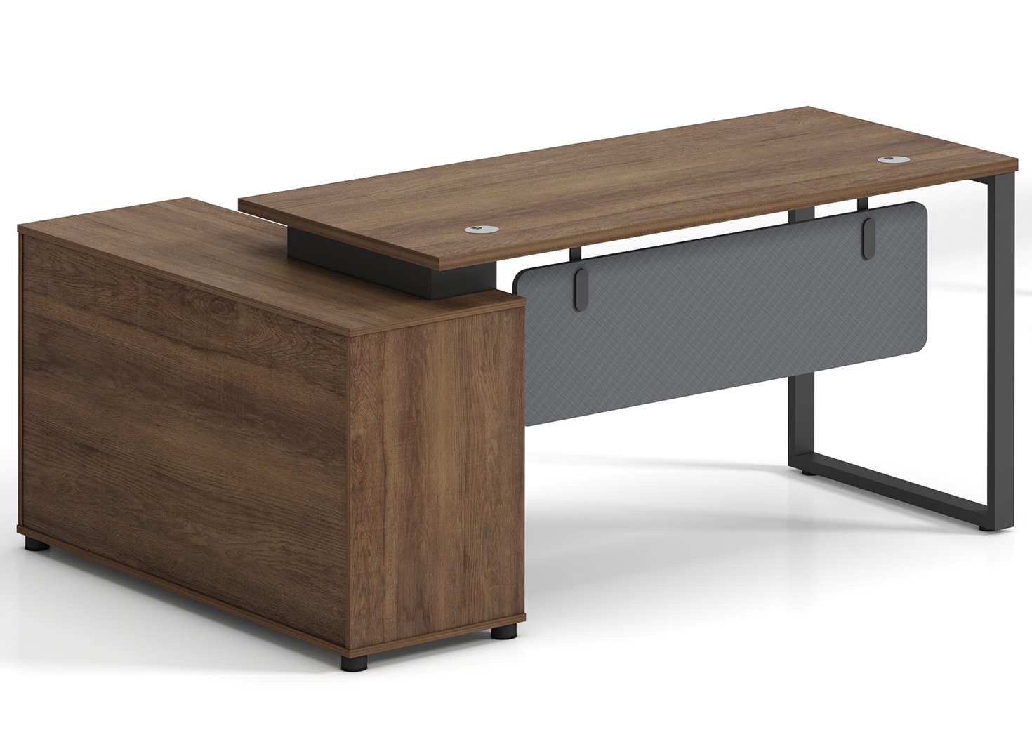 EXECUTIVE OFFICE DESK- BROWN OAK/DARK GREY (DG 9115 16)