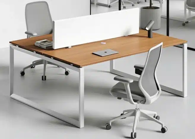 2 SEATER WORKSTATION WITH FULL METAL FRAME