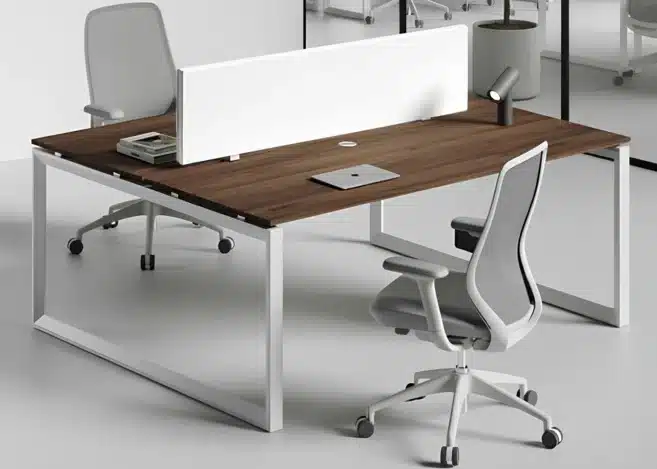 2 SEATER WORKSTATION WITH FULL METAL FRAME