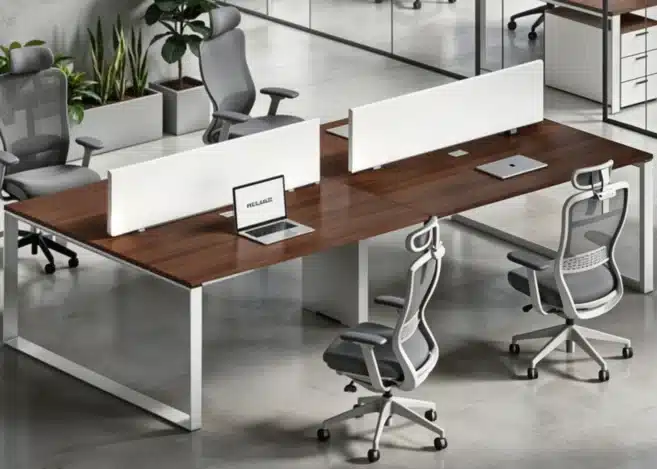 4 SEATER WORKSTATION WITH FULL METAL FRAME