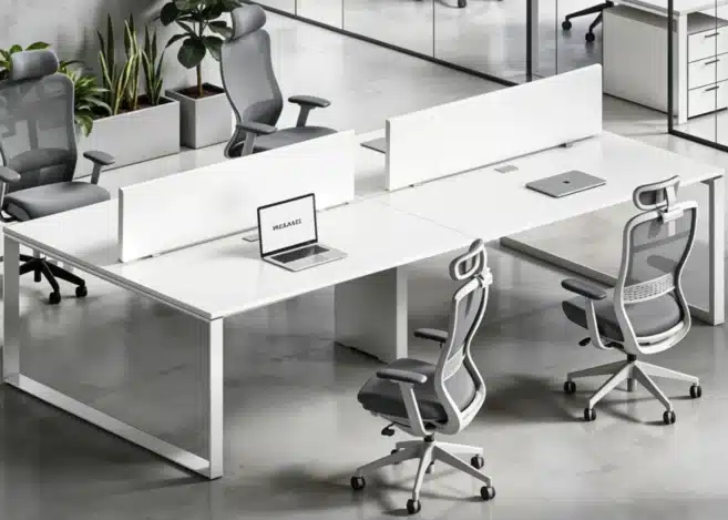 4 SEATER WORKSTATION WITH FULL METAL FRAME