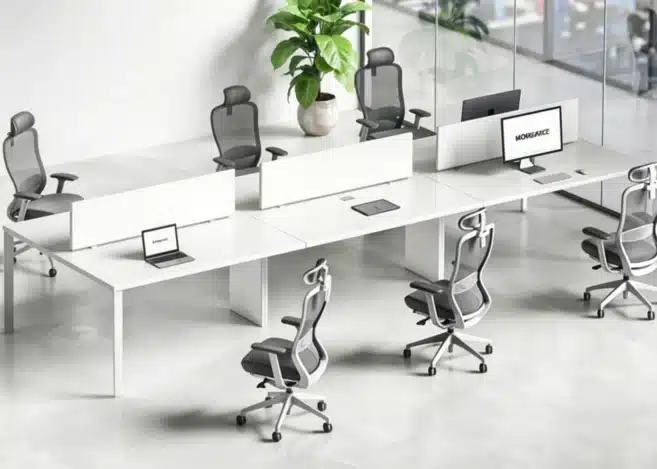 6 SEATER WORKSTATION WITH U-LEG METAL FRAME
