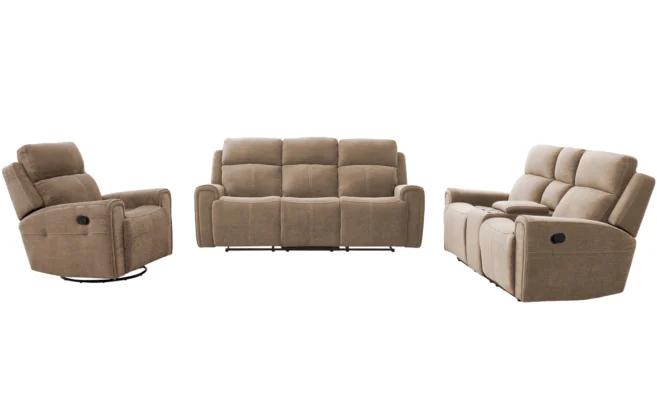 DETROIT 6/7 SEATER RECLINER SOFA SET-BROWN