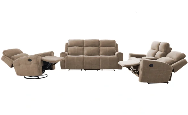 DETROIT 6/7 SEATER RECLINER SOFA SET-BROWN