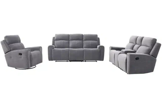 DETROIT 6/7 SEATER RECLINER SOFA SET-GREY