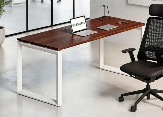 OFFICE DESK WITH FULL METAL FRAME