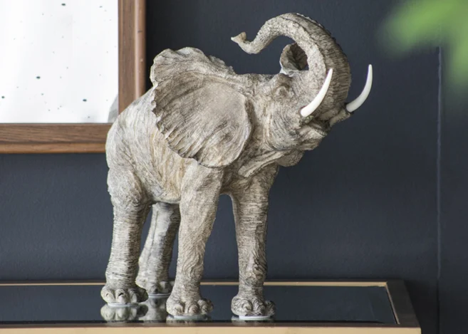 POLYRESIN ELEPHANT FIGURINE (73638)