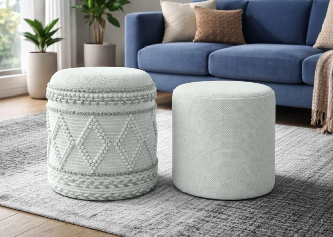 2 PC OTTOMAN (URH-PF-207)-BEIGE