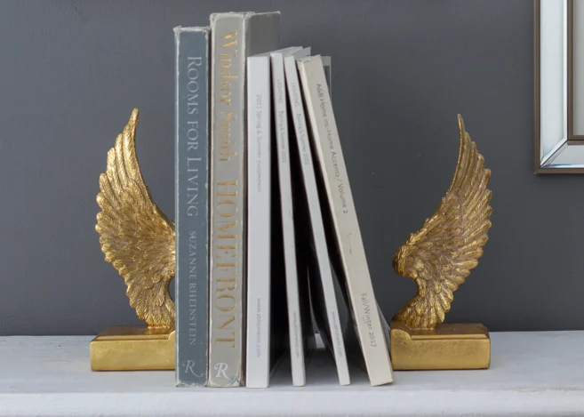 3.5X3X9" S/2 WING BOOKENDS (77599)