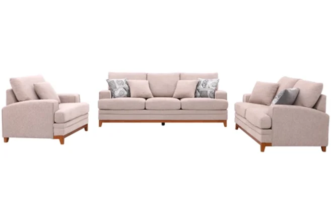 CANARY 6/7 SEATER FABRIC SOFA -BROWN