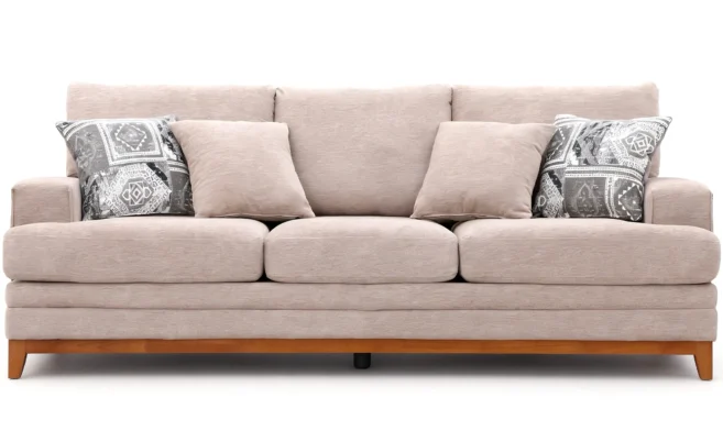 CANARY 6/7 SEATER FABRIC SOFA -BROWN