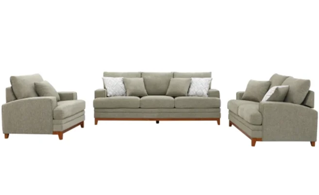 CANARY 6/7 SEATER FABRIC SOFA -GREEN