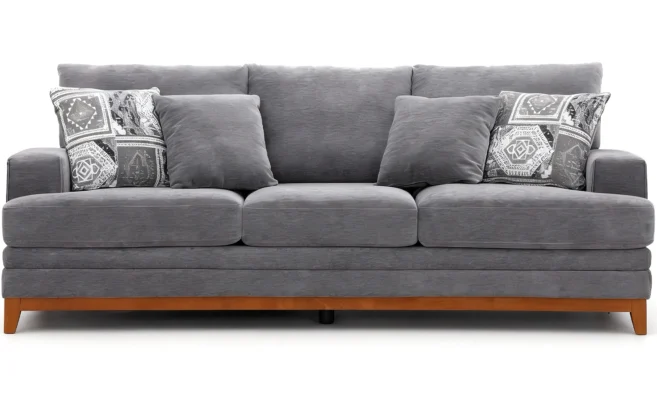 CANARY 6/7 SEATER FABRIC SOFA -GREY