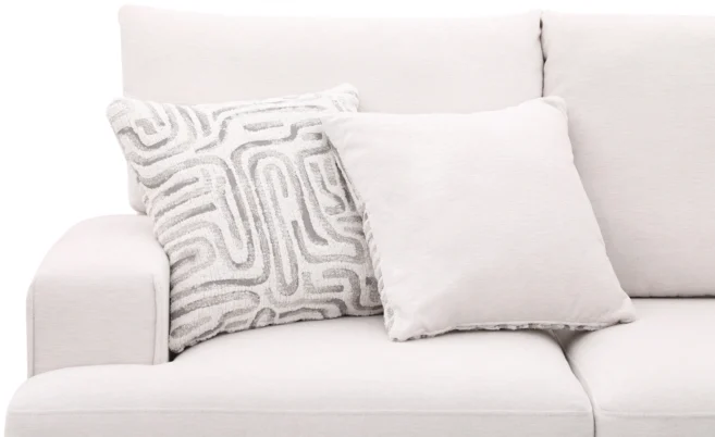 CANARY 6/7 SEATER FABRIC SOFA -WHITE