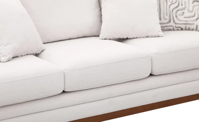 CANARY 6/7 SEATER FABRIC SOFA -WHITE