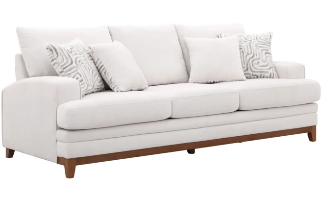 CANARY 6/7 SEATER FABRIC SOFA -WHITE