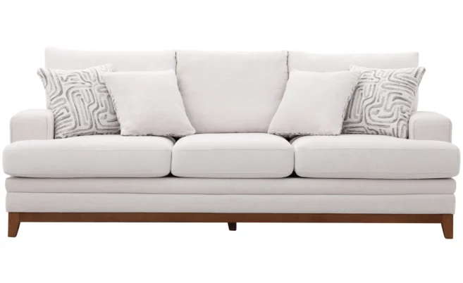 CANARY 6/7 SEATER FABRIC SOFA -WHITE