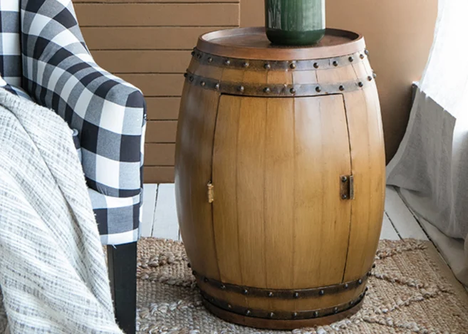 DRUM SIDE TABLE  (SA80146-DS)