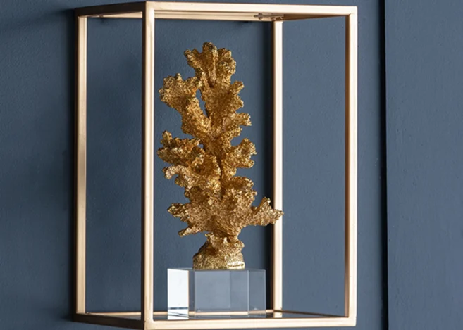 GOLDEN CORAL ACCENT ON CLEAR BASE (76516)