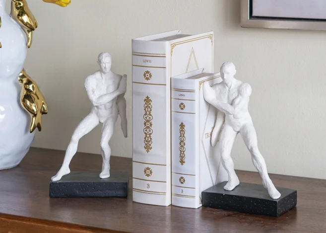S/2 5.5X3.5X10" GYMNAST BOOKENDS (B5509)