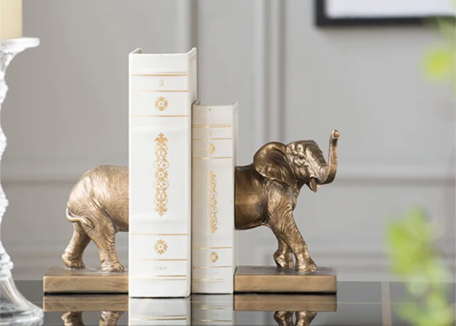 S/2 9.5X5X7.5"  BOOKENDS,ELEPHANT (77335)