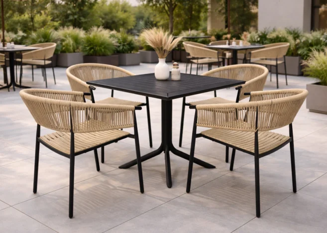 MARA BISTRO SET (TABLE + 4 CHAIRS)